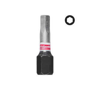 MILWAUKEE Bithegy HEX 4 x 25 mm Shockwave (3 db)