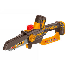 INGCO Akkus l&aacute;ncfűr&eacute;sz 127 mm sz&eacute;nkefe n&eacute;lk&uuml;li 20 V (akku &eacute;s t&ouml;ltő n&eacute;lk&uuml;l)