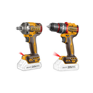 INGCO Akkus erőcsomag 20 V &Uuml;tvef&uacute;r&oacute;-csavaroz&oacute; 66 Nm+&Uuml;tvecsavaroz&oacute; 1/2" 405 Nm (2 db akku + t&ouml;ltő)