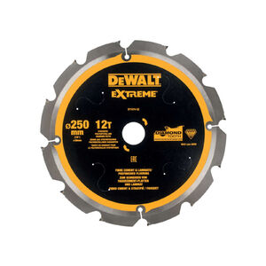 DEWALT EXTREME Fűr&eacute;szt&aacute;rcsa cementk&ouml;t&eacute;sű farostlemezhez 250 x 30 x 2,2 mm / 12T