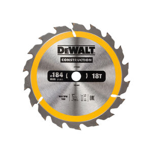 DEWALT CONSTRUCTION Fűr&eacute;szt&aacute;rcsa szeges f&aacute;hoz 184 x 16 x 2,6 mm / 18T