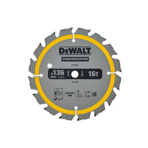 DEWALT CONSTRUCTION Fűr&eacute;szt&aacute;rcsa szeges f&aacute;hoz 136 x 10 x 1,86 mm / 16T