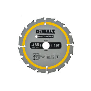 DEWALT CONSTRUCTION Fűr&eacute;szt&aacute;rcsa szeges f&aacute;hoz 165 x 20 x 1,86 mm / 16T
