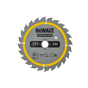 DEWALT CONSTRUCTION Fűr&eacute;szt&aacute;rcsa szeges f&aacute;hoz 165 x 20 x 1,86 mm / 24T