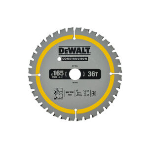 DEWALT CONSTRUCTION Fűr&eacute;szt&aacute;rcsa szeges f&aacute;hoz 165 x 20 x 1,86 mm / 36T