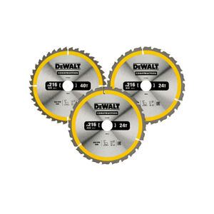 DEWALT CONSTRUCTION Fűr&eacute;szt&aacute;rcsa klt. 3 r&eacute;szes szeges f&aacute;hoz 216 x 30 x 2,6 mm / 2 x 24T + 40T