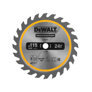 DEWALT CONSTRUCTION Fűr&eacute;szt&aacute;rcsa szeges f&aacute;hoz 115 x 9,5 x 1,5 mm / 24T