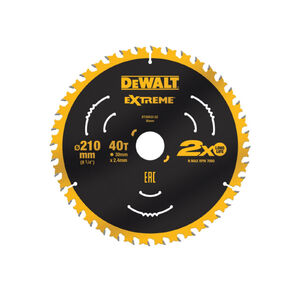 DEWALT EXTREME Fűr&eacute;szt&aacute;rcsa szeges f&aacute;hoz 210 x 30 x 2,4 mm / 40T