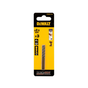 DEWALT BLACK &amp; GOLD Csigaf&uacute;r&oacute; 2,5 x 57/30 mm HSS (3 db)