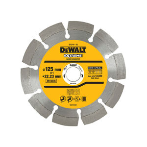 DEWALT Gy&eacute;m&aacute;nt v&aacute;g&oacute;korong betonhoz 125 x 2,0 x 7,5 x 22,2 mm szegment&aacute;lt