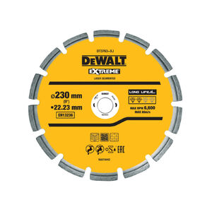 DEWALT Gy&eacute;m&aacute;nt v&aacute;g&oacute;korong kem&eacute;ny anyagokhoz 230 x 2,8 x 8,5 x 22,2 mm szegment&aacute;lt