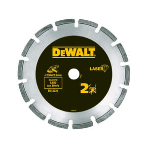 DEWALT Gy&eacute;m&aacute;nt v&aacute;g&oacute;korong beton/t&eacute;gl&aacute;hoz 230 x 2,4 x 7,5 x 22,2 mm szegment&aacute;lt