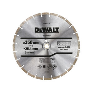 DEWALT Gy&eacute;m&aacute;nt v&aacute;g&oacute;korong betonhoz vizes/sz&aacute;raz 350 x 25,4/20 mm szegment&aacute;lt