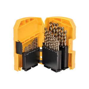DEWALT Csigaf&uacute;r&oacute; k&eacute;szlet 29 r&eacute;szes HSS-E Co. (1,0 - 13 mm)