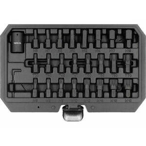 YATO &Uuml;tvecsavaroz&oacute; bitfej k&eacute;szlet 1/2" 25 r&eacute;szes