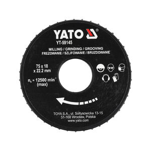YATO Ráspolytárcsa 75 x 22,2 mm