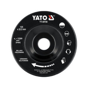YATO Ráspoly korong lapos 125 x 22,2 mm